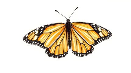 Fototapeta premium butterfly on white background