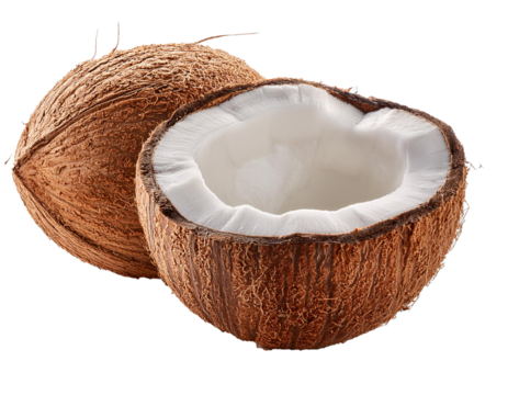 Coconut, isolated on white background, cutout 