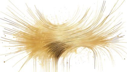 gold splatter with very thin lines ,simple pattern, as an advertising texture, isolated on a white background 