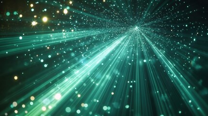 Naklejka premium Abstract Light Particles in Motion Creating Dynamic Background Effect