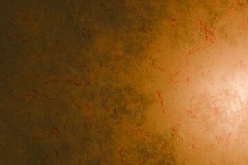 Abstract of nebula like pattern with a bright body behind, like a sun, shining through. Space scenario, or clouds in front of a sun. Color gradients. 