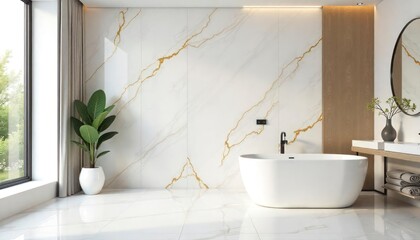 Fototapeta premium hite-marble-with-golden-vains-high-resolution
