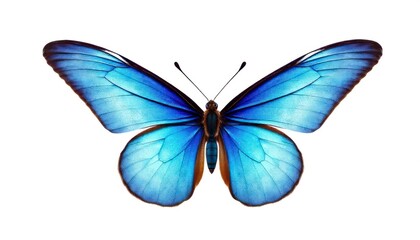 Obraz premium wings-of-a-blue-butterfly-isolated-on-a-white-background