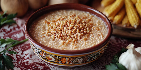 Buckwheat Porridge Kasha on the table