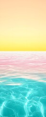 A tropical paradise gradient of sunlit yellow, ocean teal, and coral pink glowing in seamless transitions.