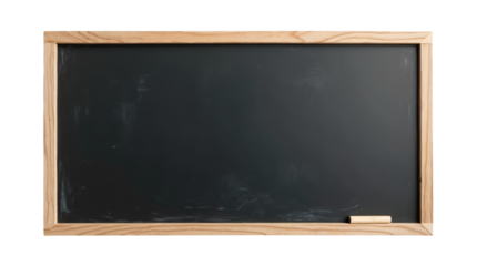 blank blackboard with chalk