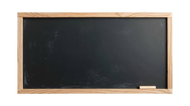 blank blackboard with chalk