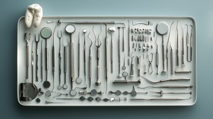 Dental Instruments Tray Comprehensive Collection of Sterile Tools for Dentistry