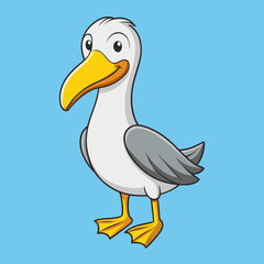 vector illustration of an albatross