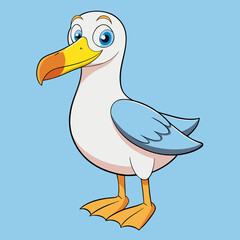vector illustration of an albatross