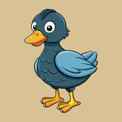 illustration of a cartoon duck