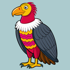 vector illustration of cartoon parrot