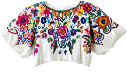 Embroidered Boho Blouse Artwork