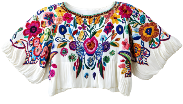 Embroidered Boho Blouse Artwork