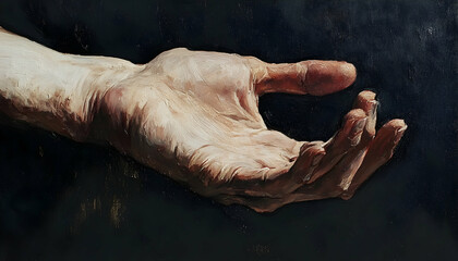 A hand holding something