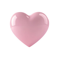 Glossy Pink Heart Shape in 3D Isolated on Black Background &ndash; Perfect for Valentine's Day or Love Themes