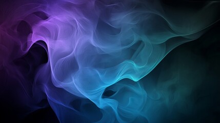 Obraz premium Neon Glowing Abstract Frame with Luminous Spirals in Deep Purple and Cyan Creating Infinite Depth