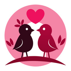 two birds on a branch