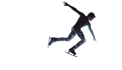 Figure skater spinning gracefully on ice