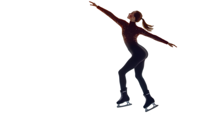 Figure skater spinning gracefully on ice