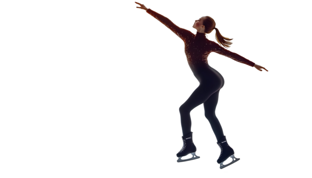 Figure skater spinning gracefully on ice