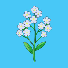blue flowers background