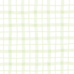 Sage Green Plaid Gingham Hand Drawn Background Pattern Overlay