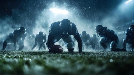 American football players competing at the super bowl