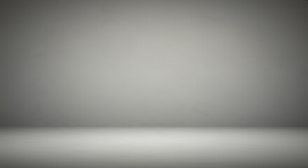 Minimalist Grey Studio Background with Empty Floor and Wall