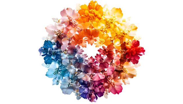 Floral Mandala in Vivid Colors - Powered by Adobe