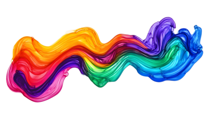 Flowing Rainbow Ink Trail