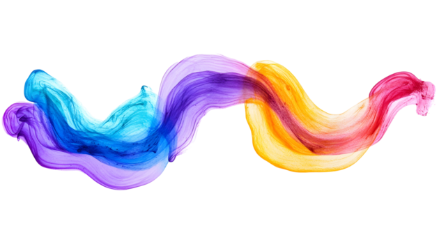 Flowing Rainbow Ink Trail - Powered by Adobe