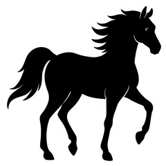 silhouette of a horse