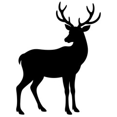 silhouette of deer