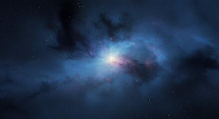 Fototapeta premium Stunning Nebula in Deep Space: Celestial Clouds of Gas and Dust
