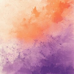 Fototapeta premium Vibrant orange to purple abstract gradient with artistic splatter texture