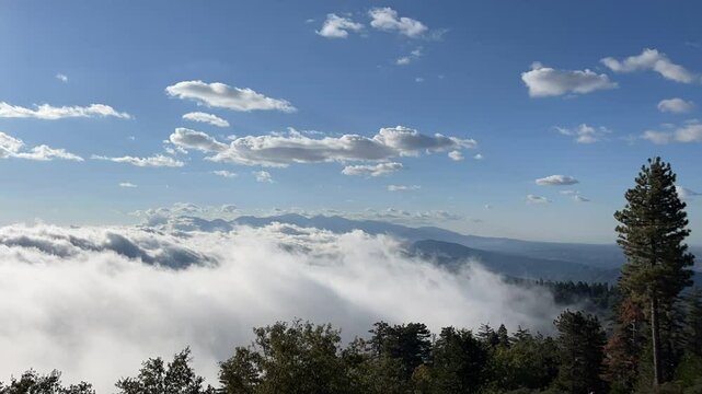 clouds over the mountains