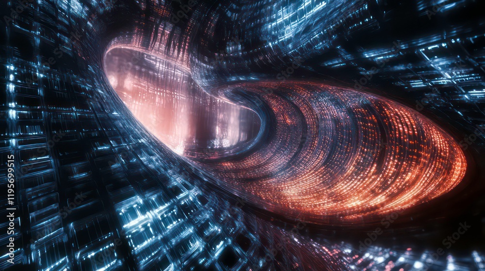 Aufkleber artificial intelligence brain visualization data center digital art futuristic environment close-up 