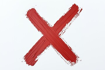 The red X is a symbol of disapproval or rejection