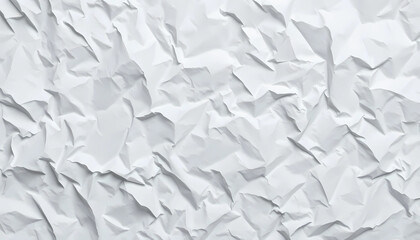 Obraz premium Crumpled white paper texture for creative design backgrounds