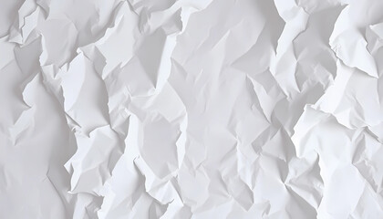 Obraz premium Crumpled white paper texture for creative design backgrounds