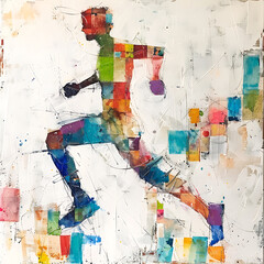 Abstract Runner in Vibrant Colors