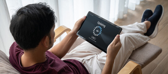 Software update on computer for modish version of device software upgrade