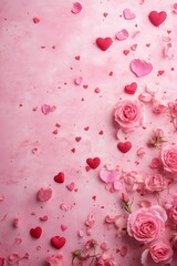 Fototapeta premium pink, love-themed composition.