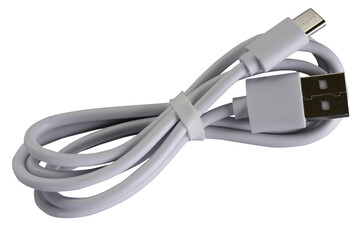 USB c cable tied up 