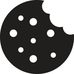 Bite biscuit icon in trendy style . Bite cookie icon . Chocolate cookie bites icon vector