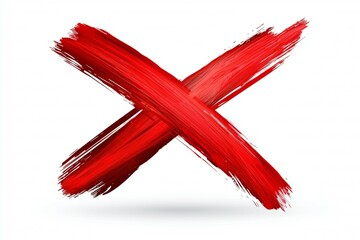 The red X is a symbol of disapproval or rejection