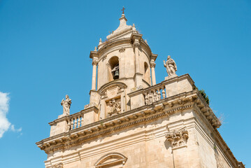 The Church of San Giacomo Apostolo, located in the Ibleo Garden of Ragusa Ibla, Sicily, Italy