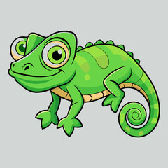 green chameleon cartoon