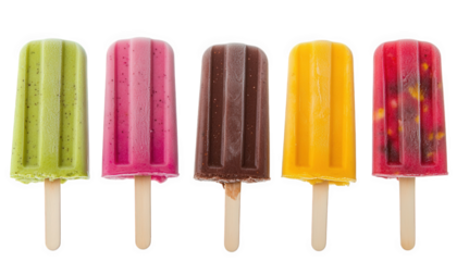 Colorful Ice Pops Frozen Treats Summer Dessert Refreshing Fruit Ice Cream Bars